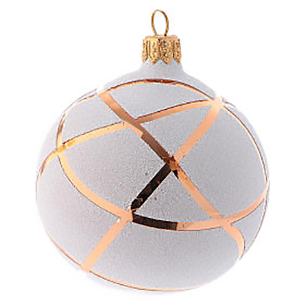 BOULE DE NOEL VERRE 80MM LOSANGES