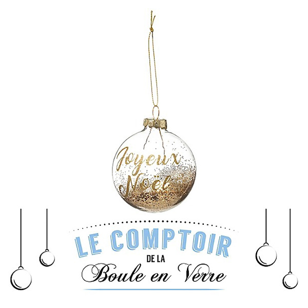 BOULE DE NOEL VERRE 70MM JAUNE DORE