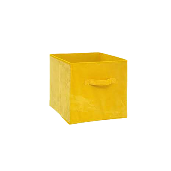 BOITE RGMT 31X31 VELOURS JAUNE