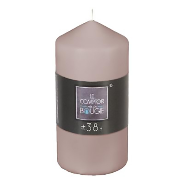 BOUGIE RONDE TAUPE 6.8X14
