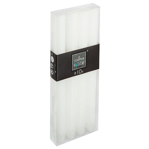 BOUGIE BATON X4 RUSTIQUE BLANC H24,5