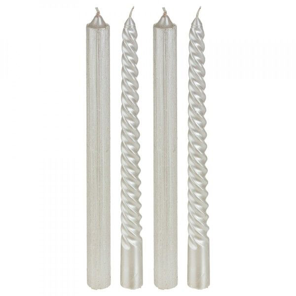 BOUGIE BATON X4 PAIL/TWIST BLANC 48G