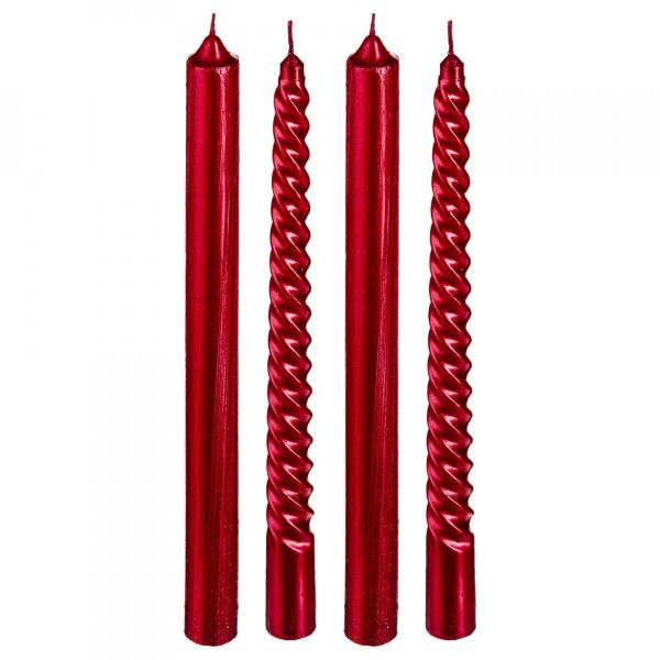 BOUGIE BATON X4 PAIL/TWIST ROUGE 48G
