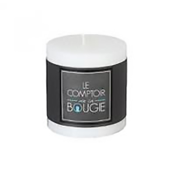 BOUGIE RND RUSTIC BLANC 6.7X7