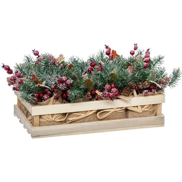 BRANCHE COMPO FLEURS POT JUTE