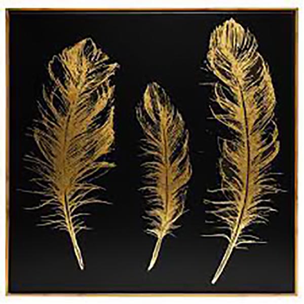 TOILE IMP/CAD/FOIL PLUME 78X78