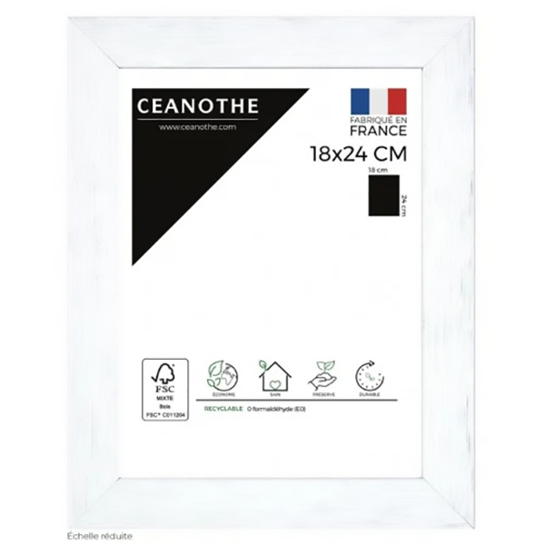 CADRE 18X24 KARMA BLANC