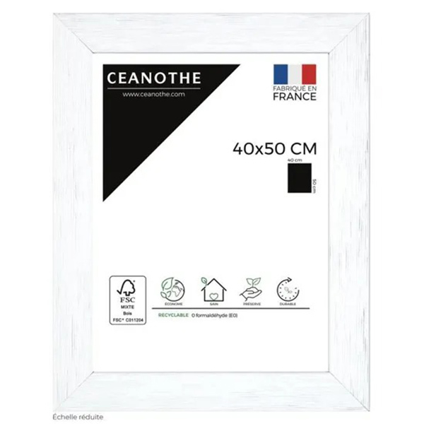 CADRE 40X50 KARMA BLANC