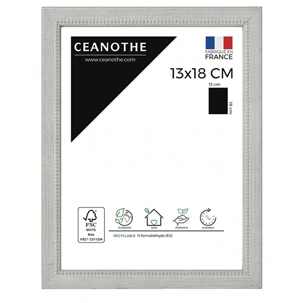 CADRE 13X18 PERLE GRIS