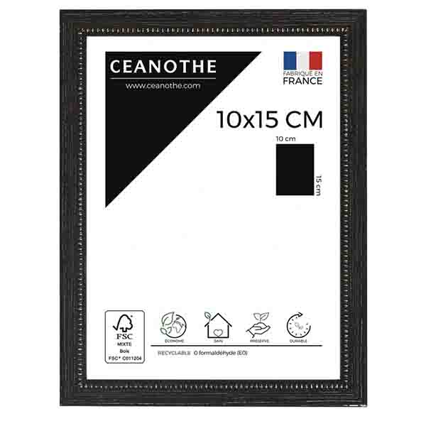 CADRE 10X15 PERLE NOIR