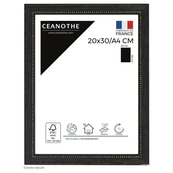 CADRE 20X30/A4 PERLE NOIR