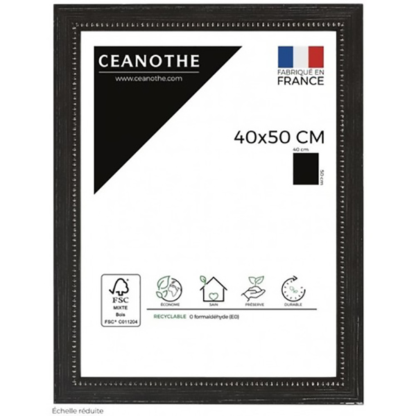 CADRE 40X50 PERLE NOIR