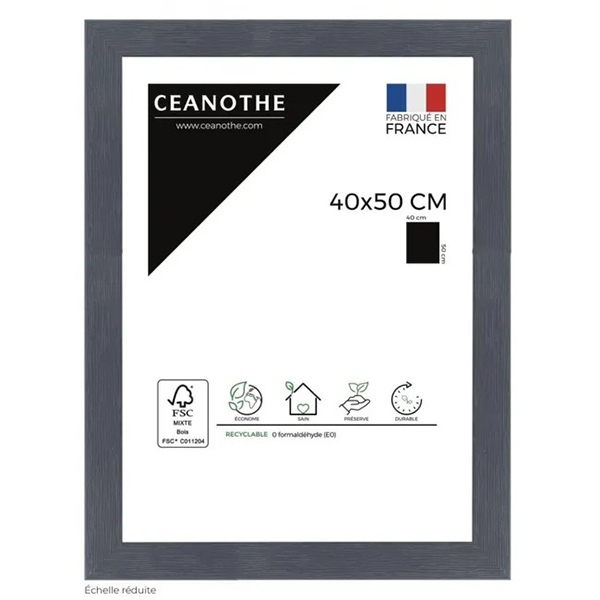 CADRE 40X50 KARMA GRIS BLEUTE