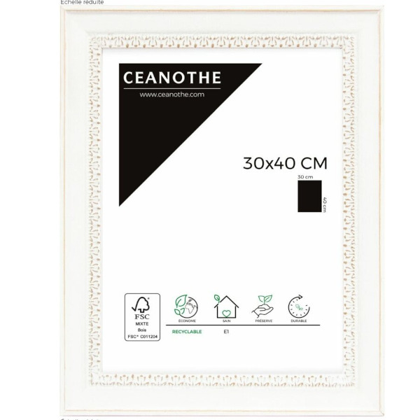 CADRE 30X40 ALMA BLANC