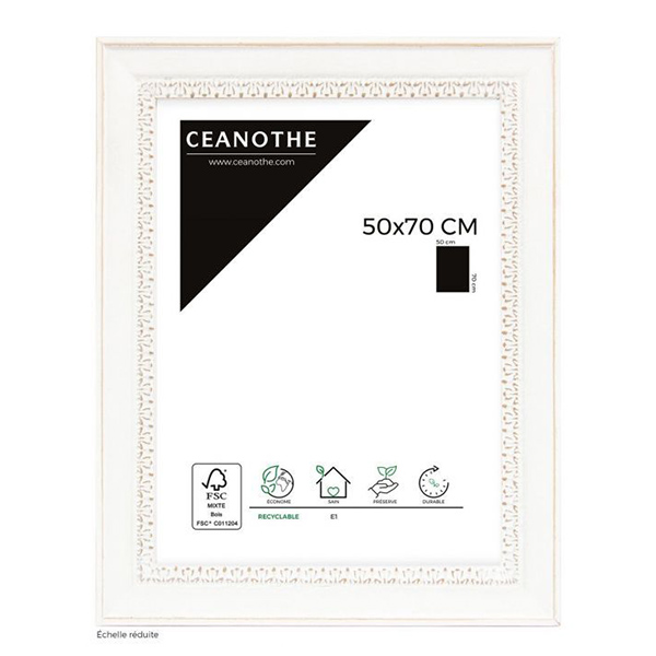 CADRE 50X70 ALMA BLANC