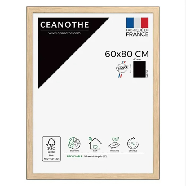 CADRE 60X80 NEWTON BOIS NOIR