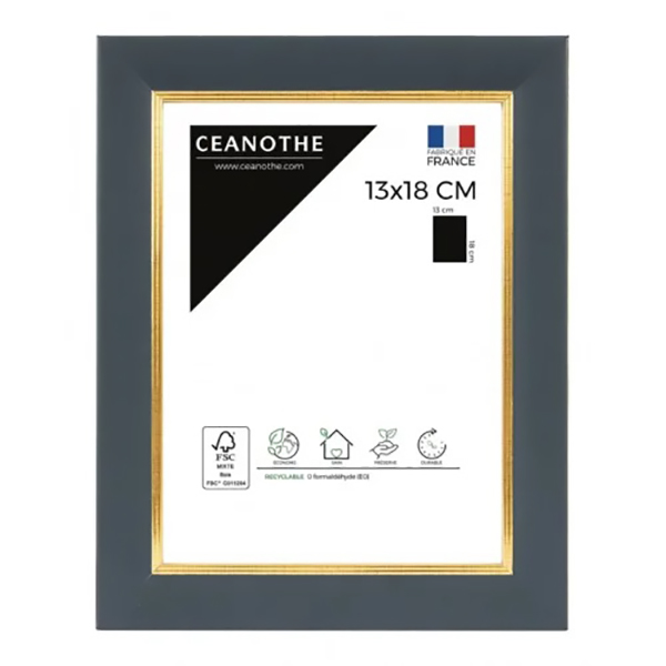 CADRE 13X18 HADES BLEU DORE