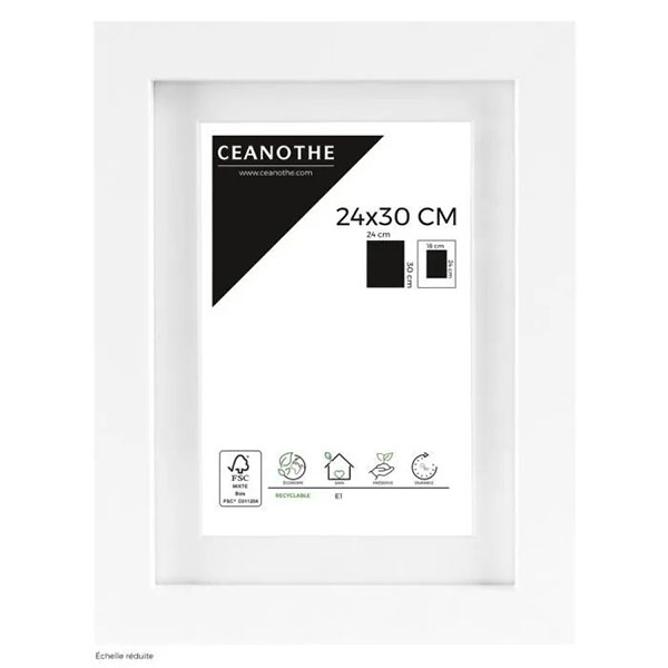 CM 24X30 OUV 18X24 OSLO BLANC