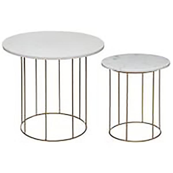 TABLE CAFE MARBRE X2