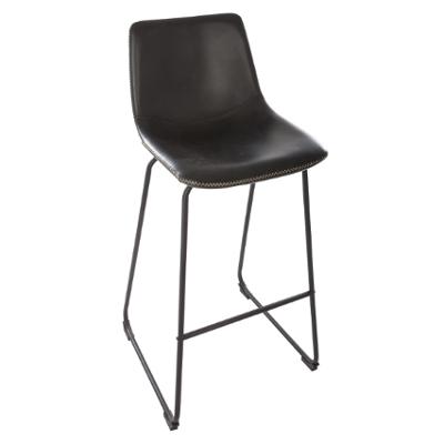 TABOURET BAR PU NOIR LOIS