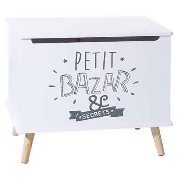 COFFRE BOIS ET BLANC