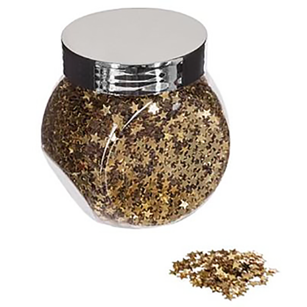 BOCAL CONFETTIS ETOILE OR 120GR