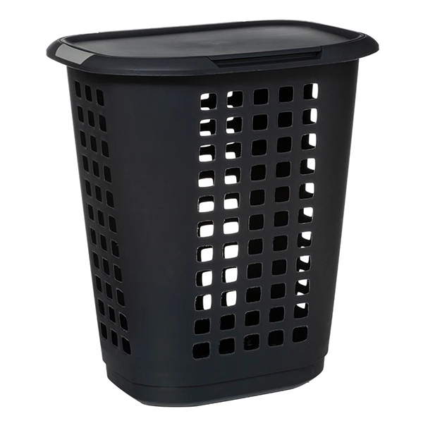 CORBEILLE FERME 63L HUGGER GRIS FONCE