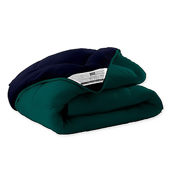 COUETTE 220/240 MICROFIBRE CIEL D ORAGE/EMERAUDE TODAY - 100% POLYESTER