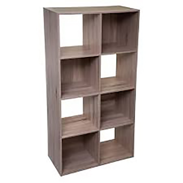 ETAGERE BOIS 8 CASES MIX NAT