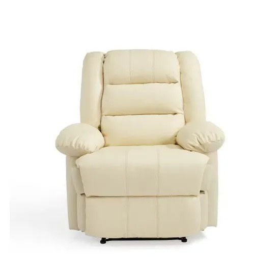 FAUTEUIL DE RELAXATION VOLUPTO CUIR IVOIRE