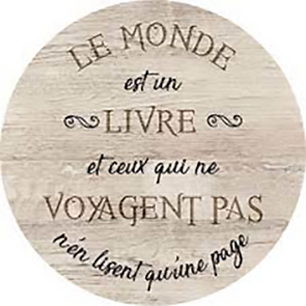 GLASSART ROND 25CM LE MONDE