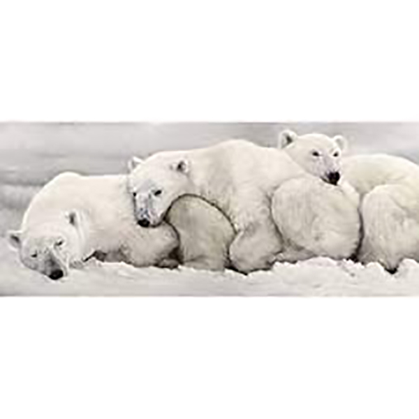 GLASSART 30X97 FAMILLE OURS
