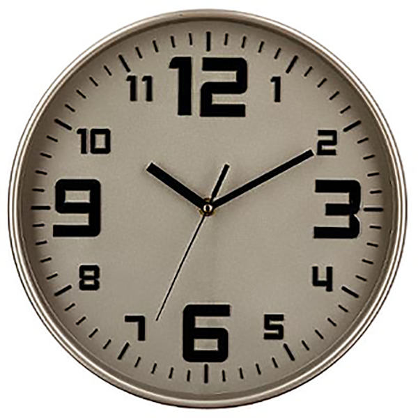 PENDULE PLASTIQUE SILENCE ARGENT D30