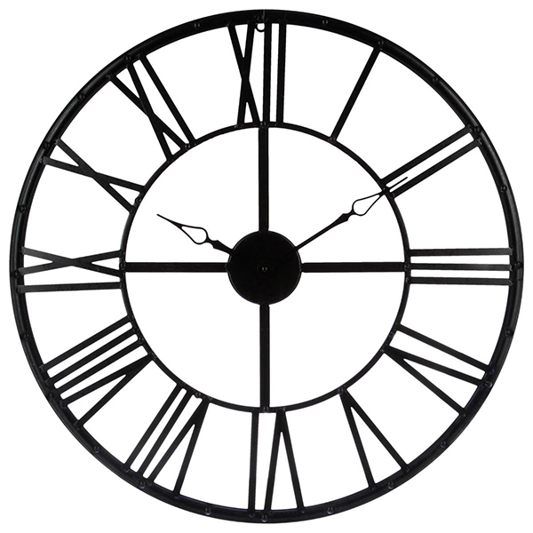 PENDULE METAL VINTAGE NOIR D70