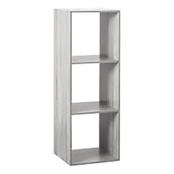 ETAGERE EN BOIS DE 3 CASES MIX GRIS