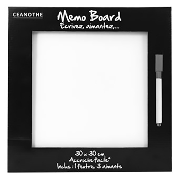 MEMO BOARD BLANC 30X30