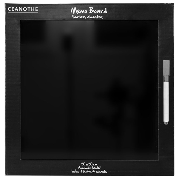 MEMOBOARD NOIR 50X50