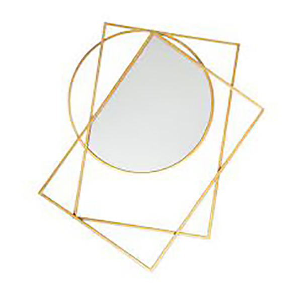 MIROIR ASYMETRIQUE DORE 80CM