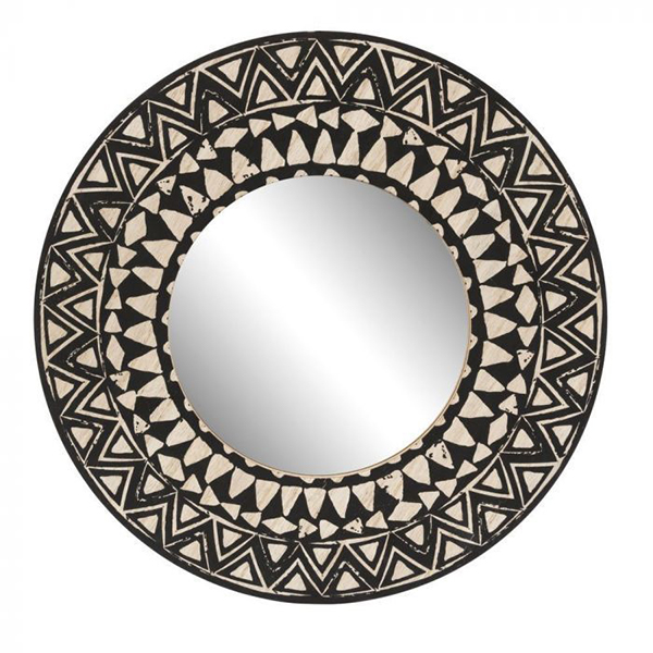 MIROIR 40CM IMPRIME ETHNIQUE