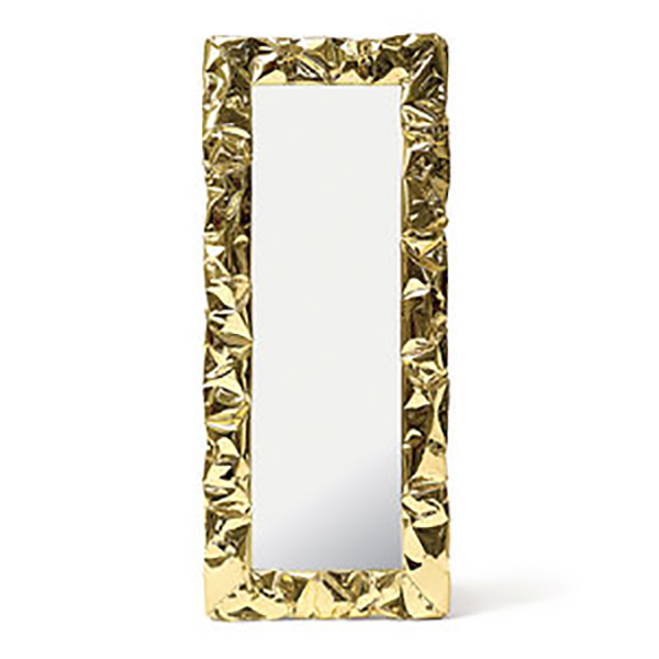MIROIR RECTANGLE BORDURE ALU DORE 1400X450MM