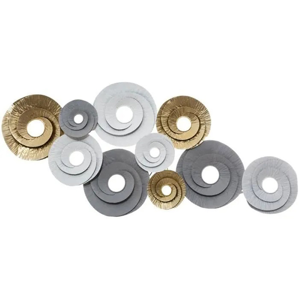DECORATION MURALE METAL ROND 110X50