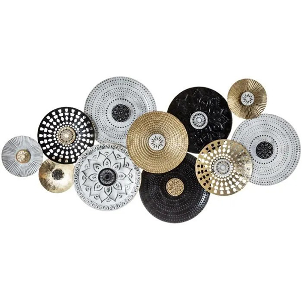 DECORATION MURALE METAL ROND 134X68