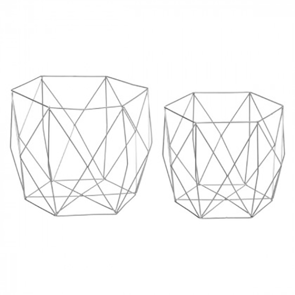 DECO METAL CONTENANT RECT X2