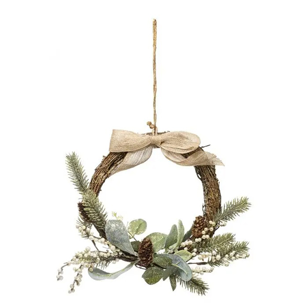 COURONNE BRANCHE HOUX BLANC 36CM