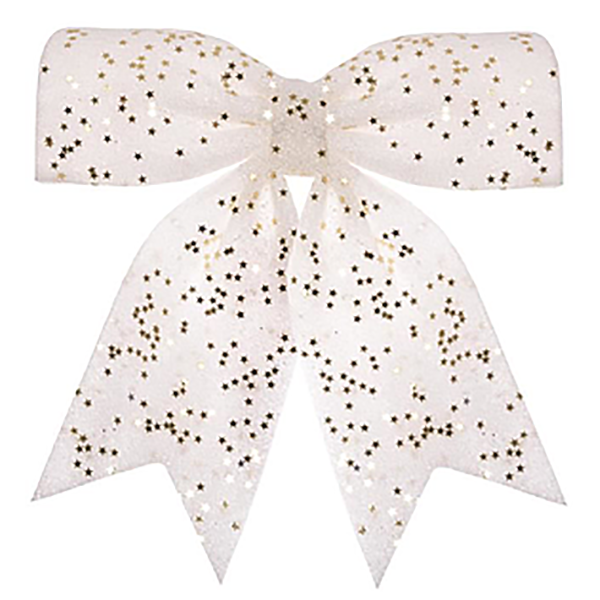 DECO NOEUD PAILLETE 29,5CM 2ASST