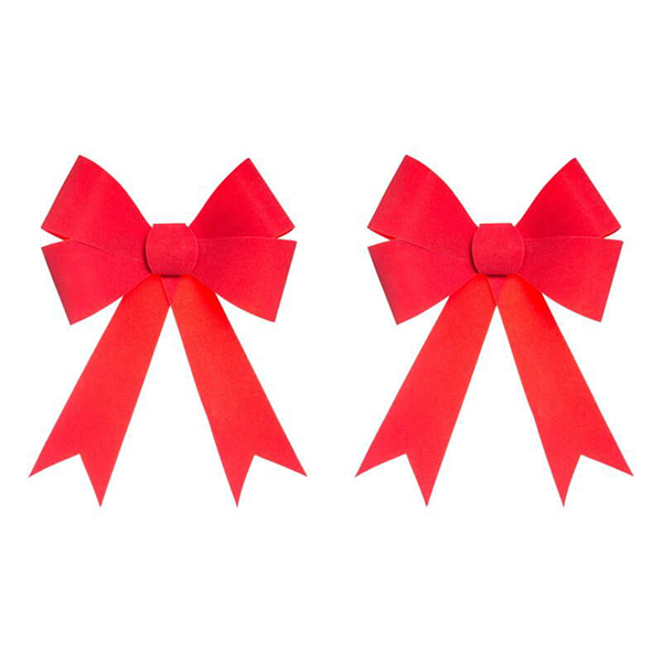 DECO NOEUD VELOURS PM X2 15X18CM