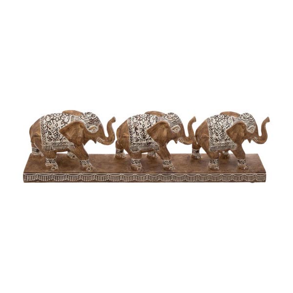 ELEPHANT DECORATION RESINE X3 L46