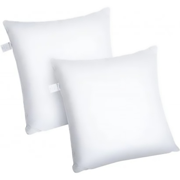 LOT DE 2 OREILLERS 60/60 BLANCS MICROFIBRE BY NIGHT