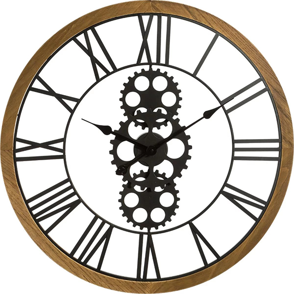 PENDULE MECANIQUE METAL BOIS D70CM
