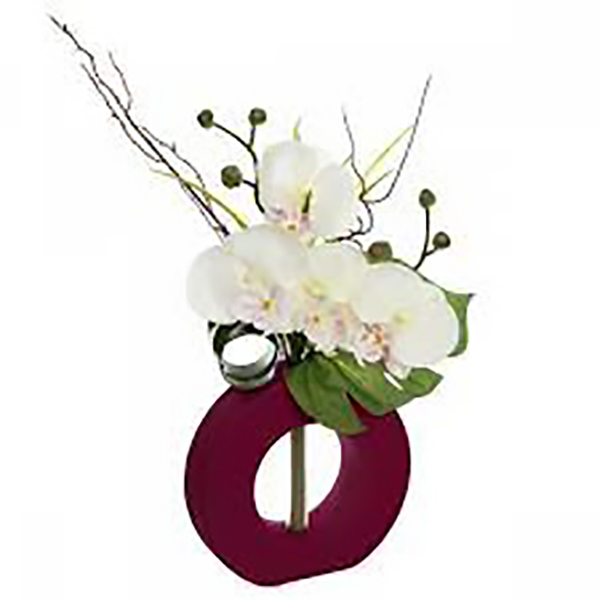 COMPO ORCHIDEE VASE CERAMIQUE H46CM-0,67X0,53X0,44